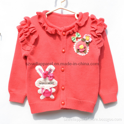 Children's Sweater, Children Pullover Embroidery Knitwear (SZWA-0609)